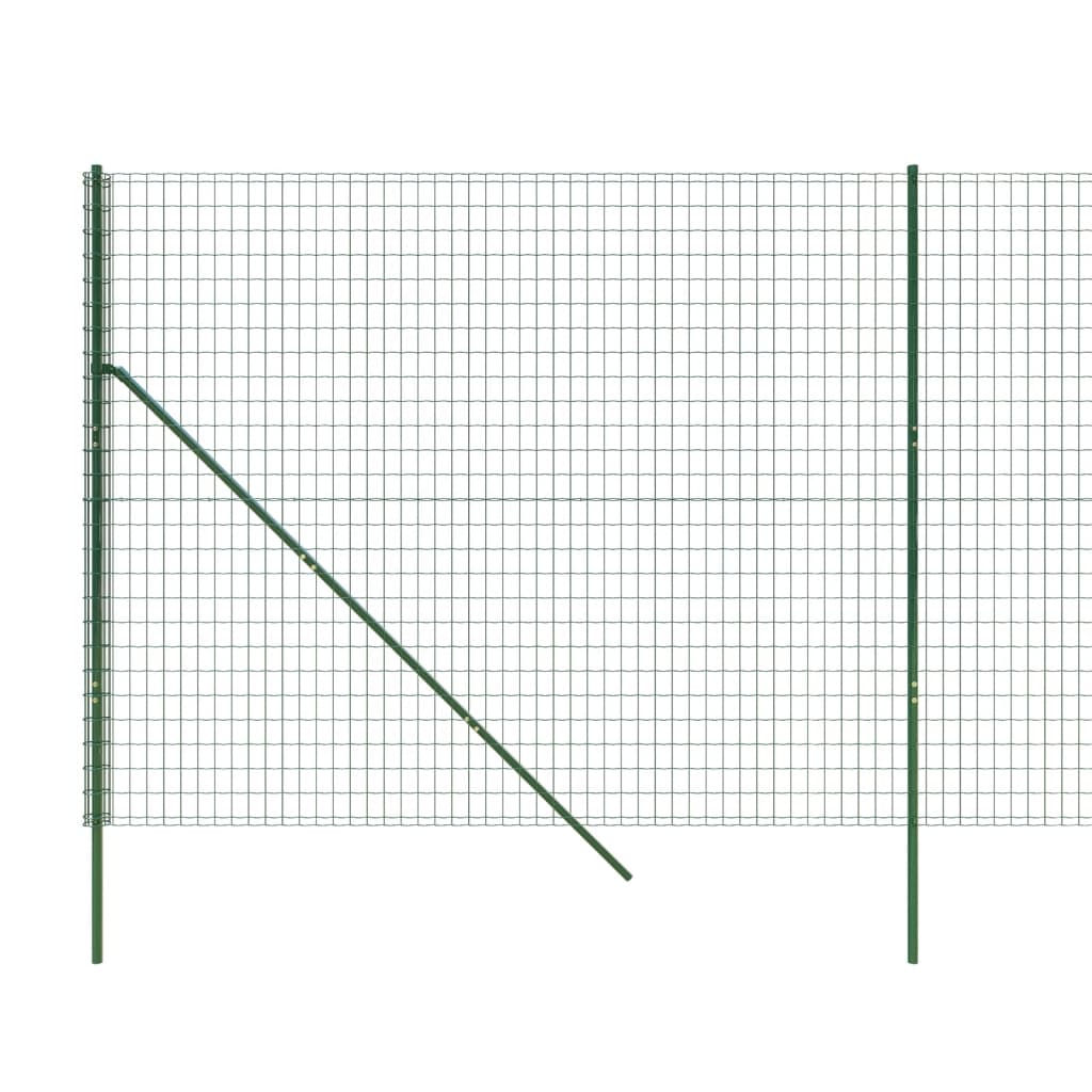 vidaXL Ogrodzenie ze zgrzewanej siatki, zielone, 1,4x25 m