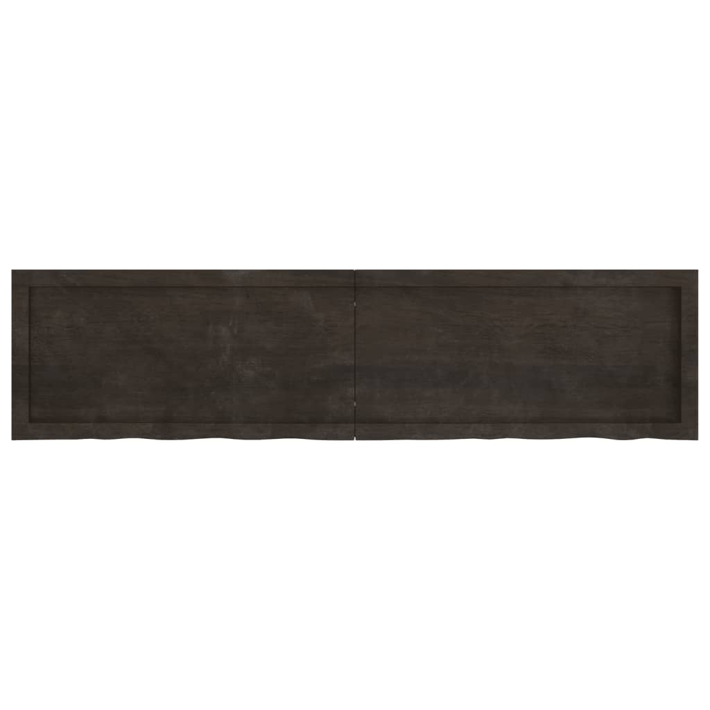 vidaXL Blat do łazienki, ciemnobrązowy, 160x40x(2-6) cm, lite drewno