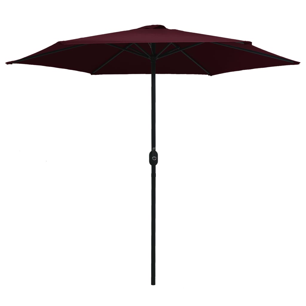 vidaXL Parasol ogrodowy na aluminiowym słupku, 270x246 cm, bordowy