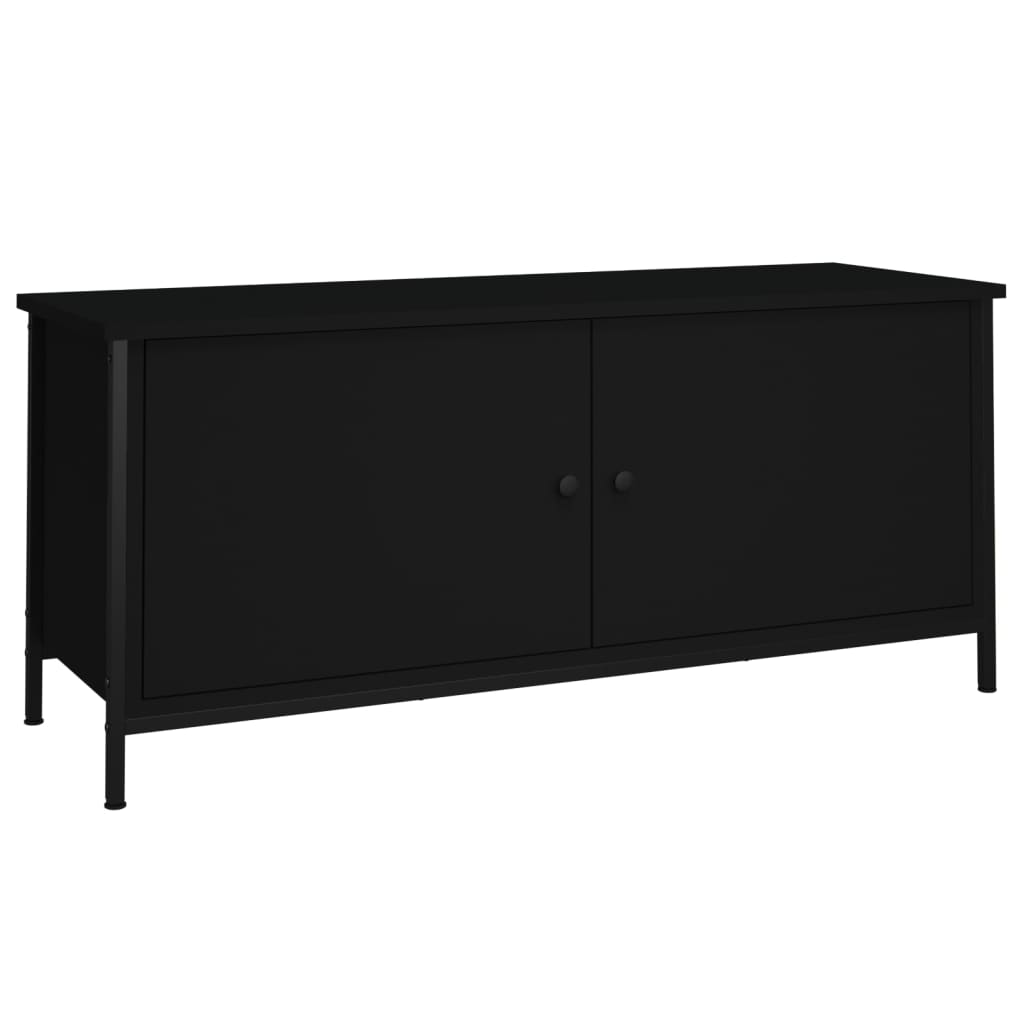 vidaXL Szafka pod TV, czarna, 102x35x45 cm, materiał drewnopochodny