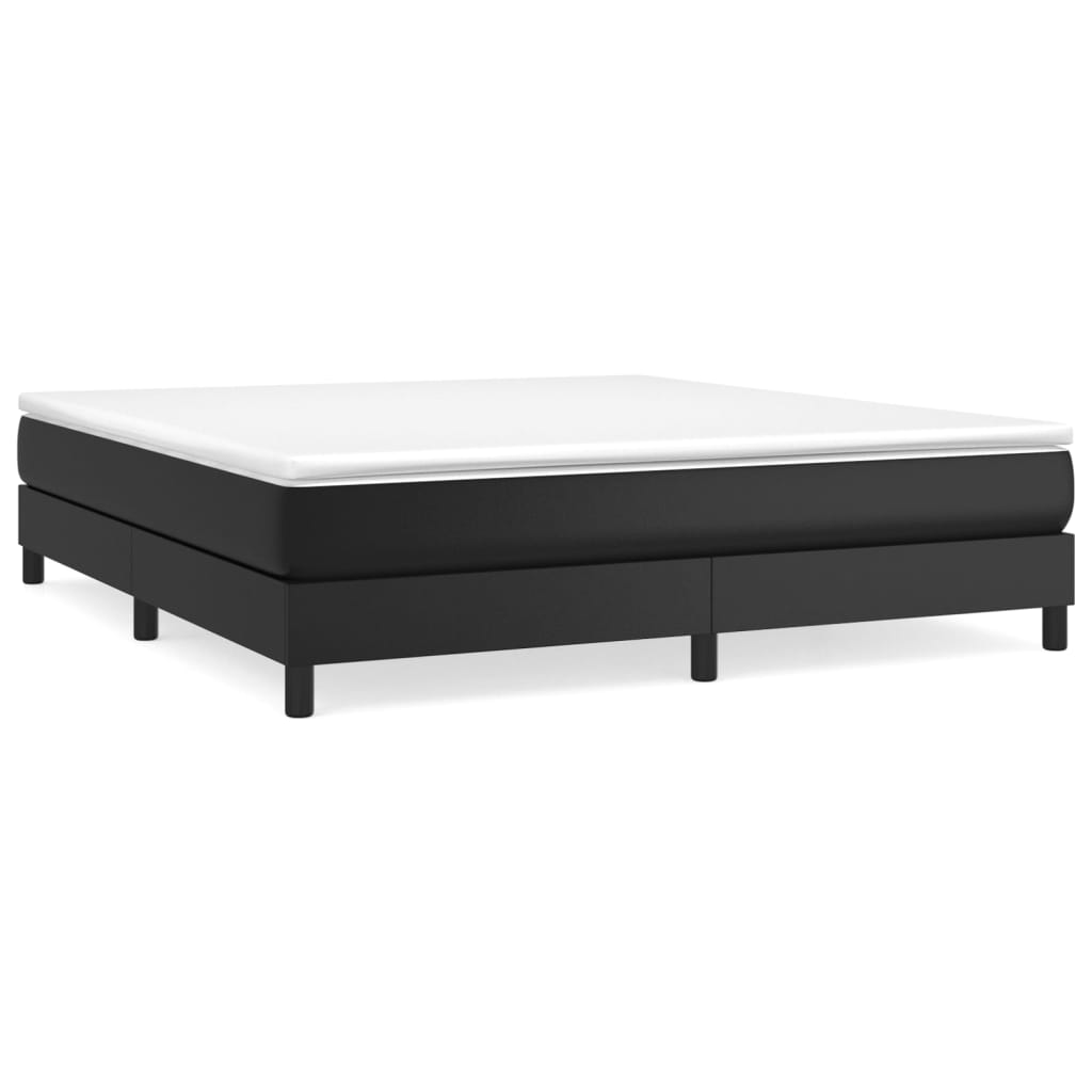 vidaXL Rama łóżka, czarna, 180x200 cm, sztuczna skóra