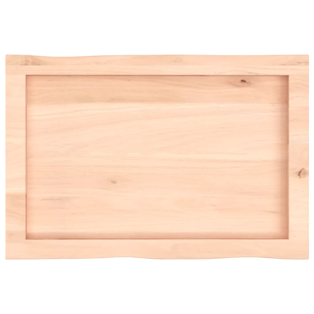 vidaXL Blat stołu, 60x40x(2-6)cm, surowy, lity dąb naturalną krawędzią