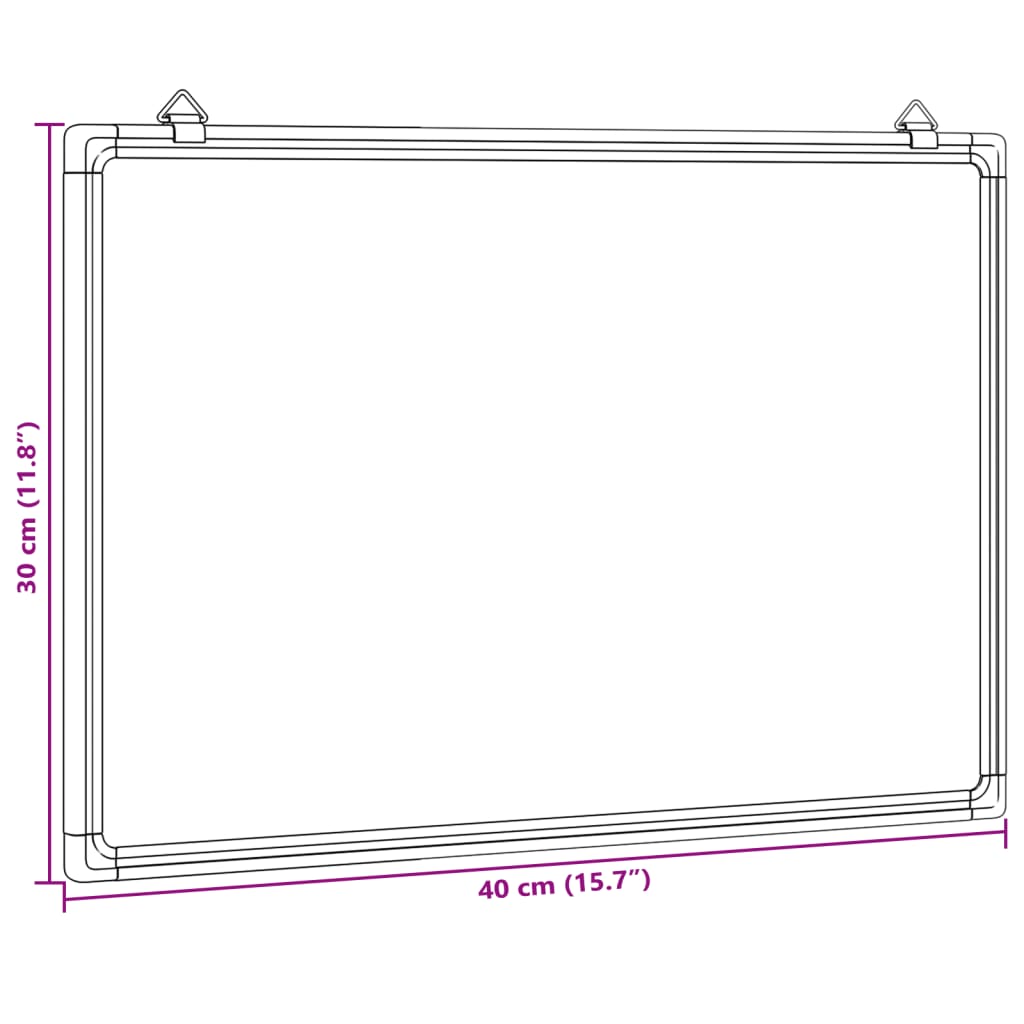 vidaXL Tablica magnetyczna, 40x30x1,7 cm, aluminiowa