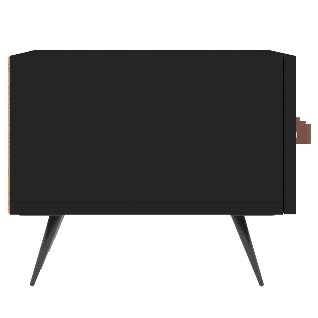 vidaXL Szafka pod TV, czarna, 150x36x30 cm, materiał drewnopochodny