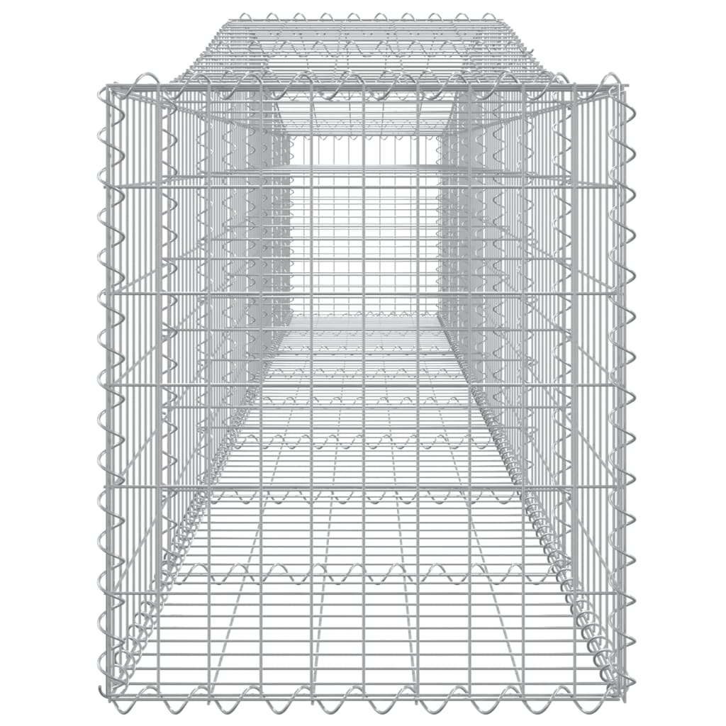 vidaXL Kosze gabionowe, 5 szt, 400x50x60/80 cm, galwanizowane żelazo