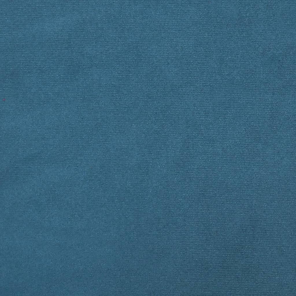 vidaXL Rozkładana kanapa z uchwytami na napoje, niebieska, aksamit