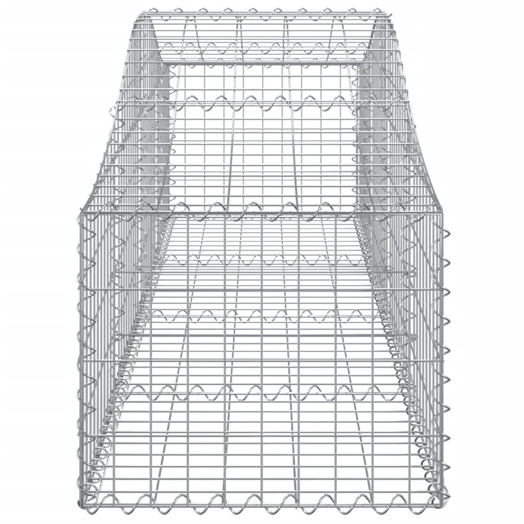 vidaXL Kosze gabionowe, 2 szt, 200x50x40/60 cm, galwanizowane żelazo