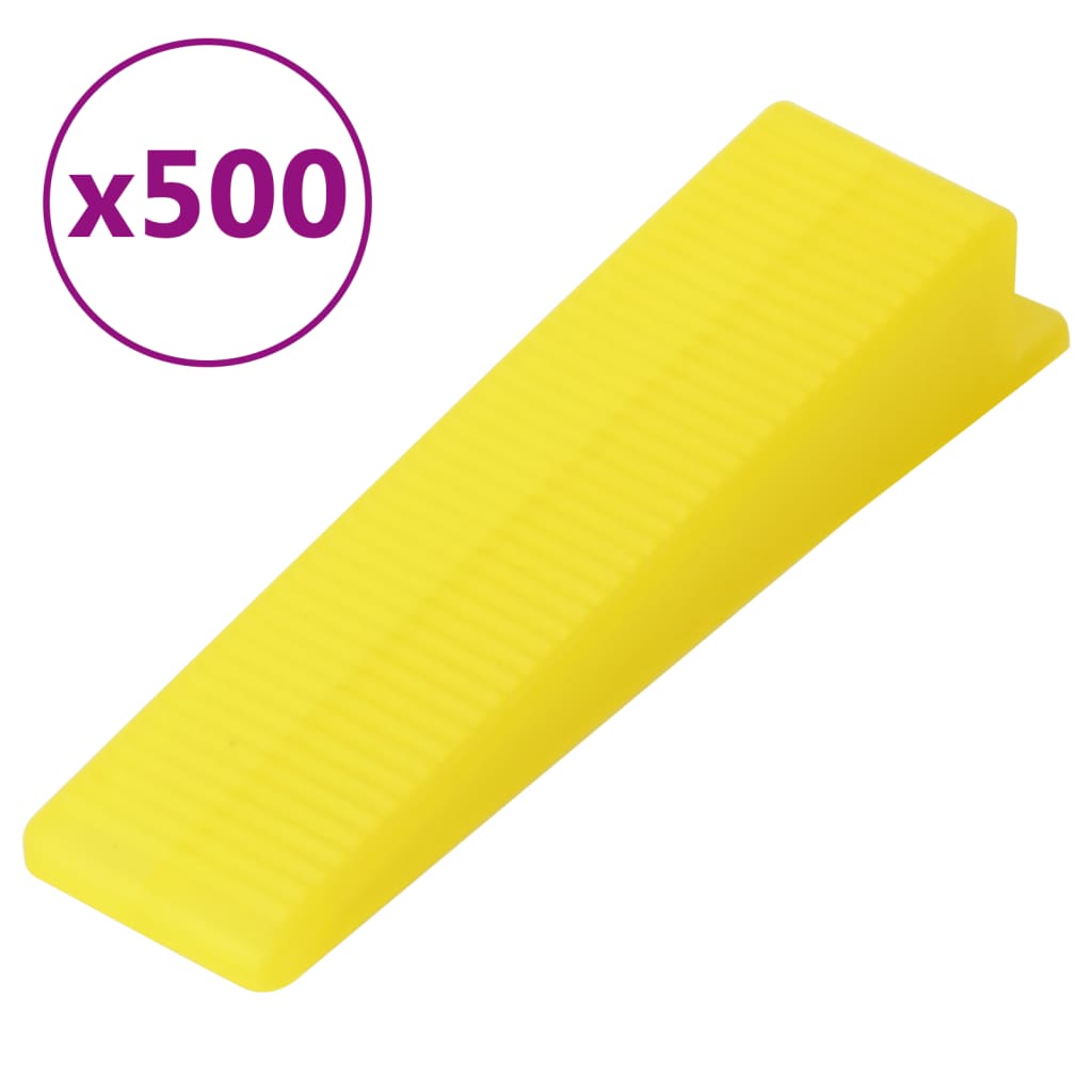 vidaXL System poziomowania płytek, 500 klinów, 2500 klipsów, 3 mm