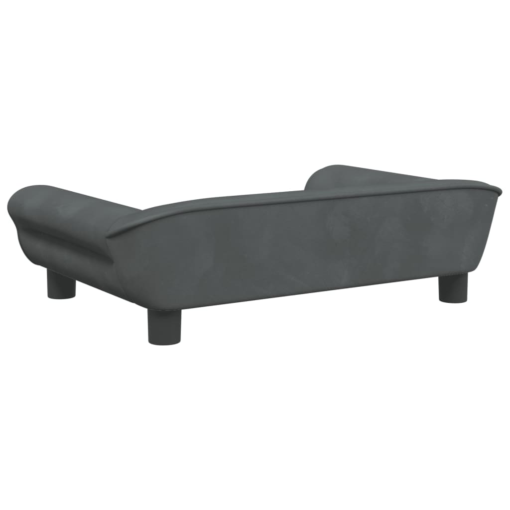 vidaXL Sofa dla dzieci, ciemnoszara, 70x45x26 cm, aksamit