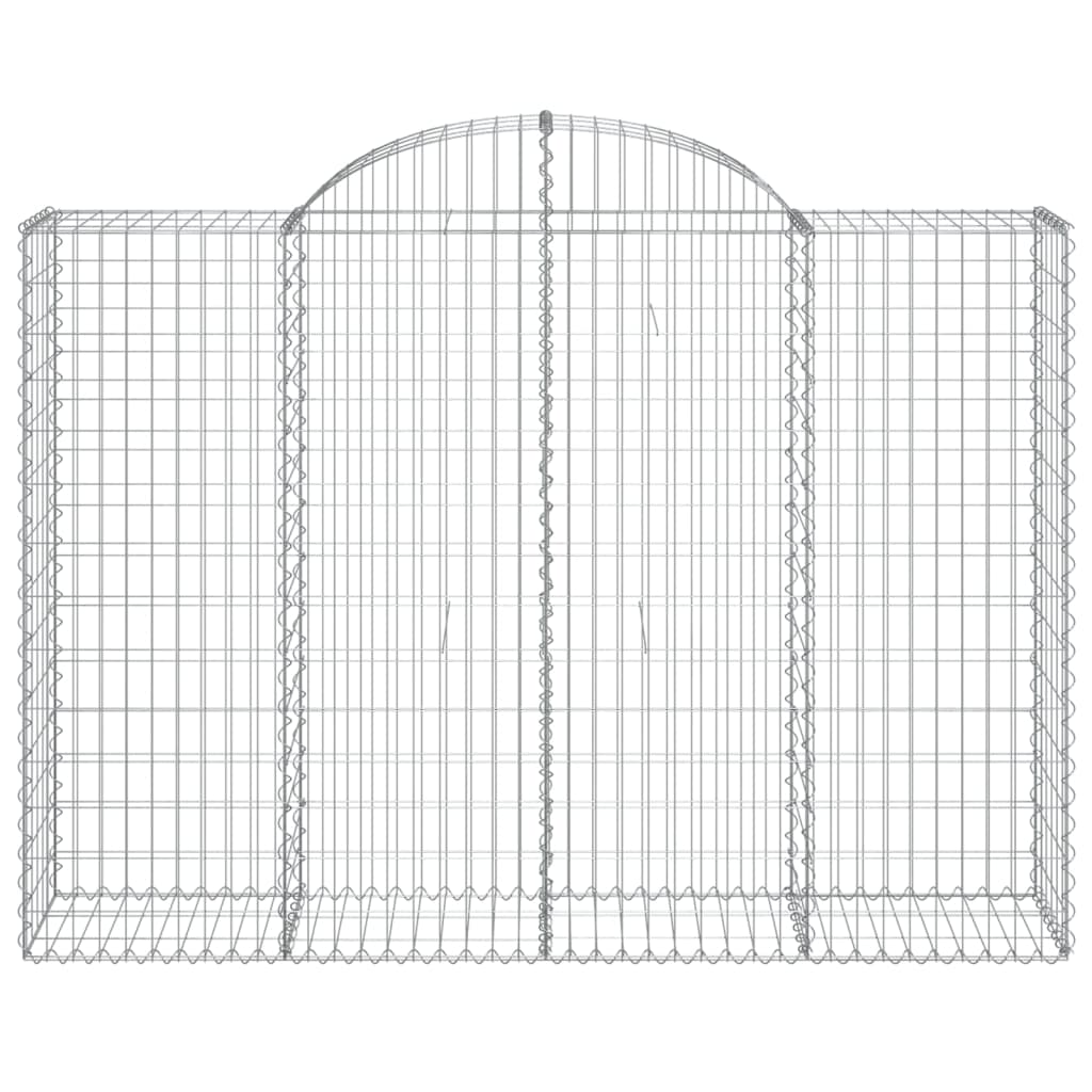 vidaXL Kosze gabionowe, 7 szt, 200x50x140/160 cm, galwanizowane żelazo