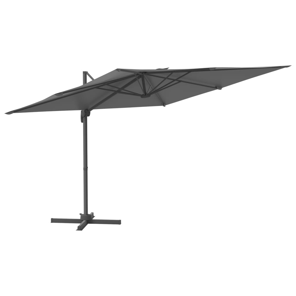 vidaXL Parasol wiszący z aluminiowym słupkiem, antracytowy, 400x300 cm