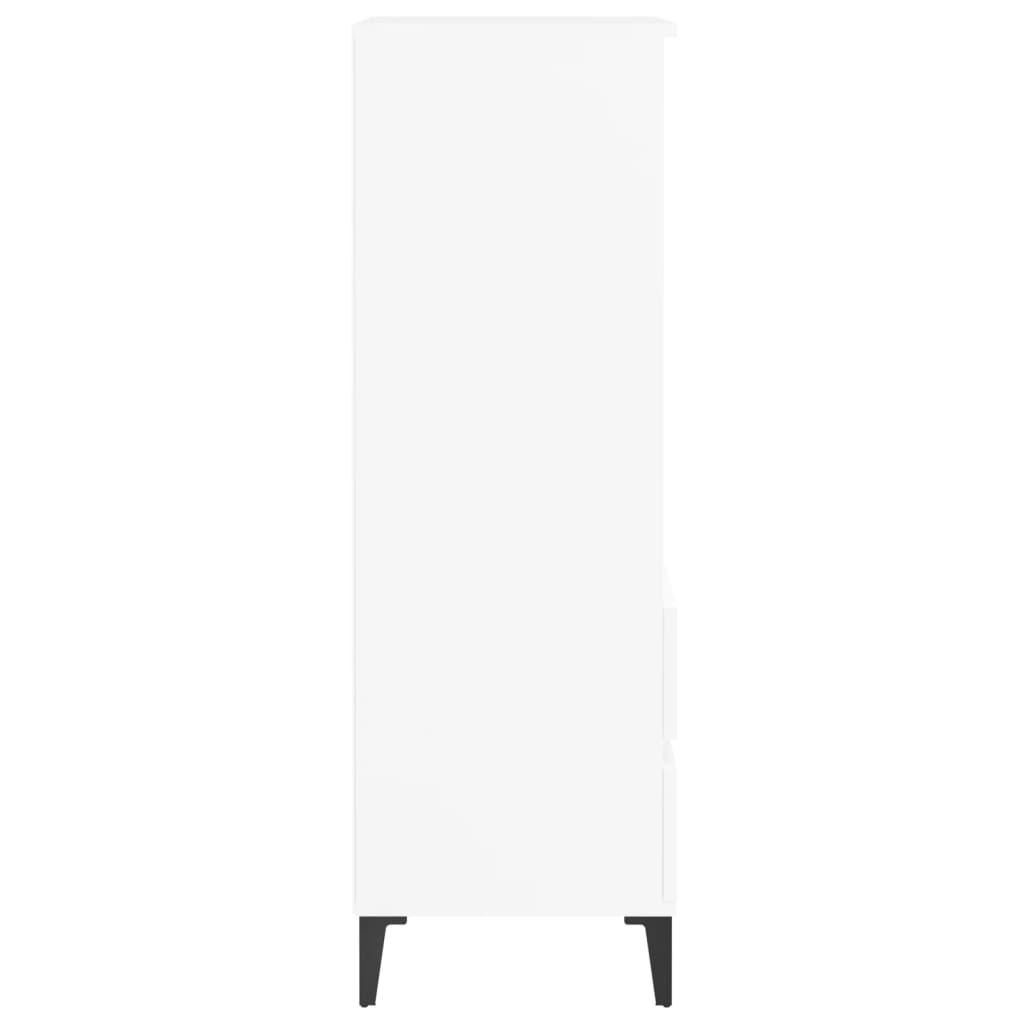 vidaXL Wysoka szafka, biała, 40x36x110 cm,materiał drewnopochodny