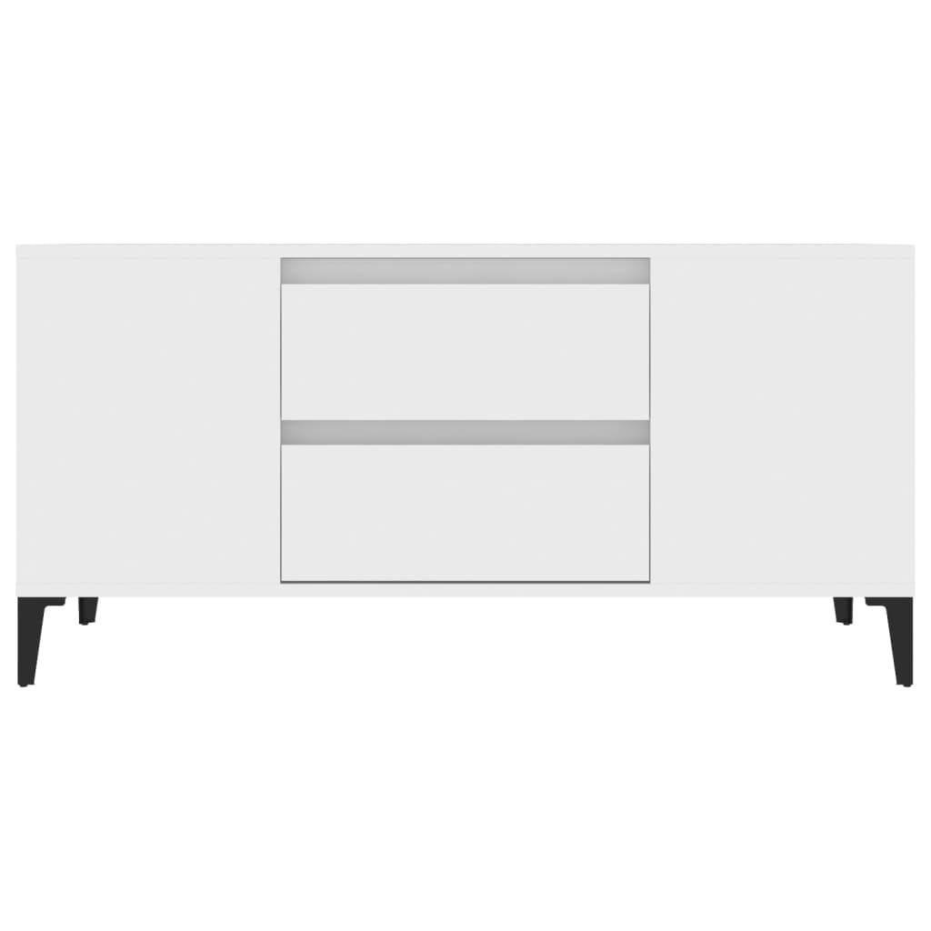 vidaXL Szafka pod TV, biała, 102x44,5x50 cm, materiał drewnopochodny