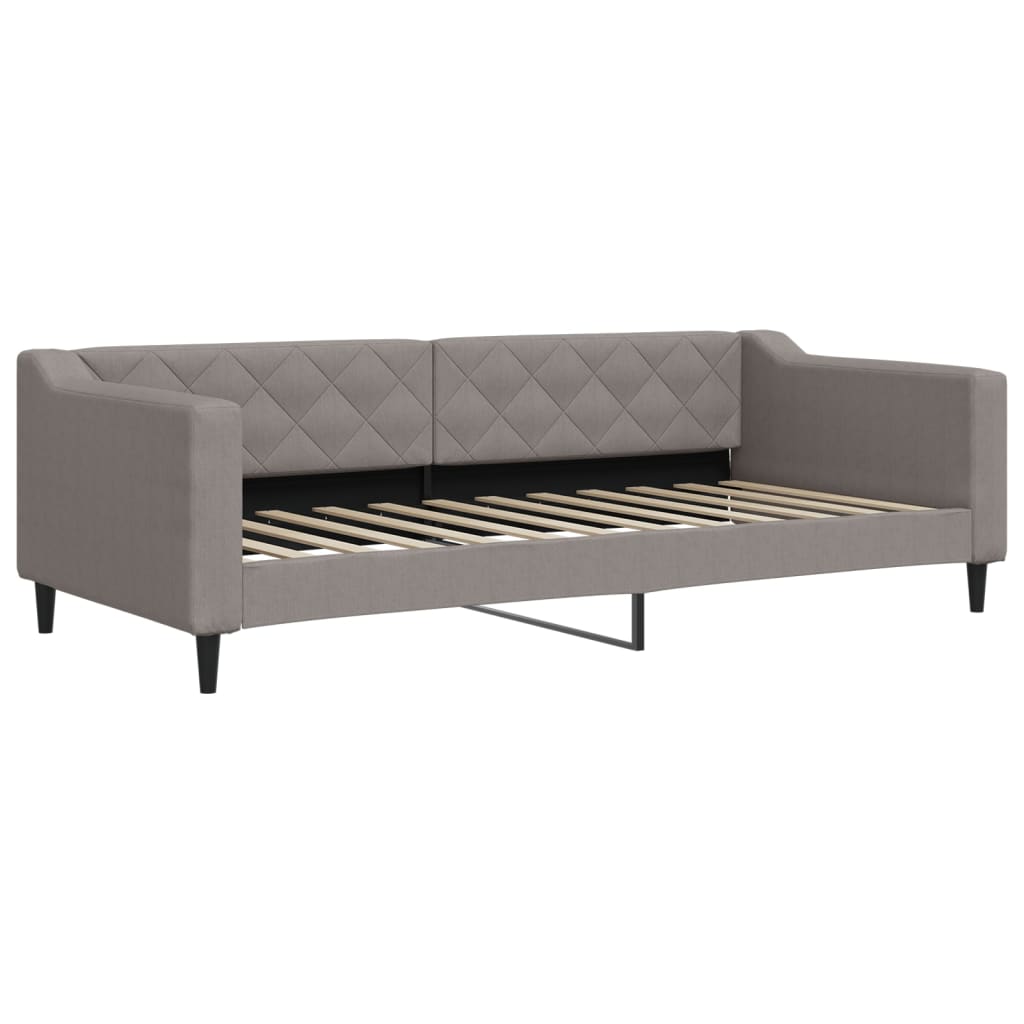 vidaXL Sofa z materacem do spania, kolor taupe, 90x200 cm, tkanina