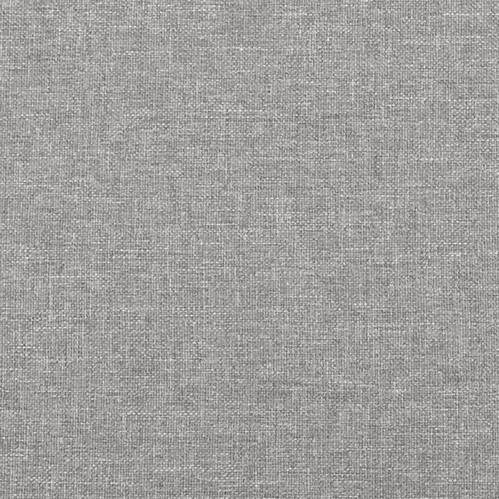 vidaXL Łóżko kontynentalne z materacem, jasnoszare, tkanina, 80x200 cm