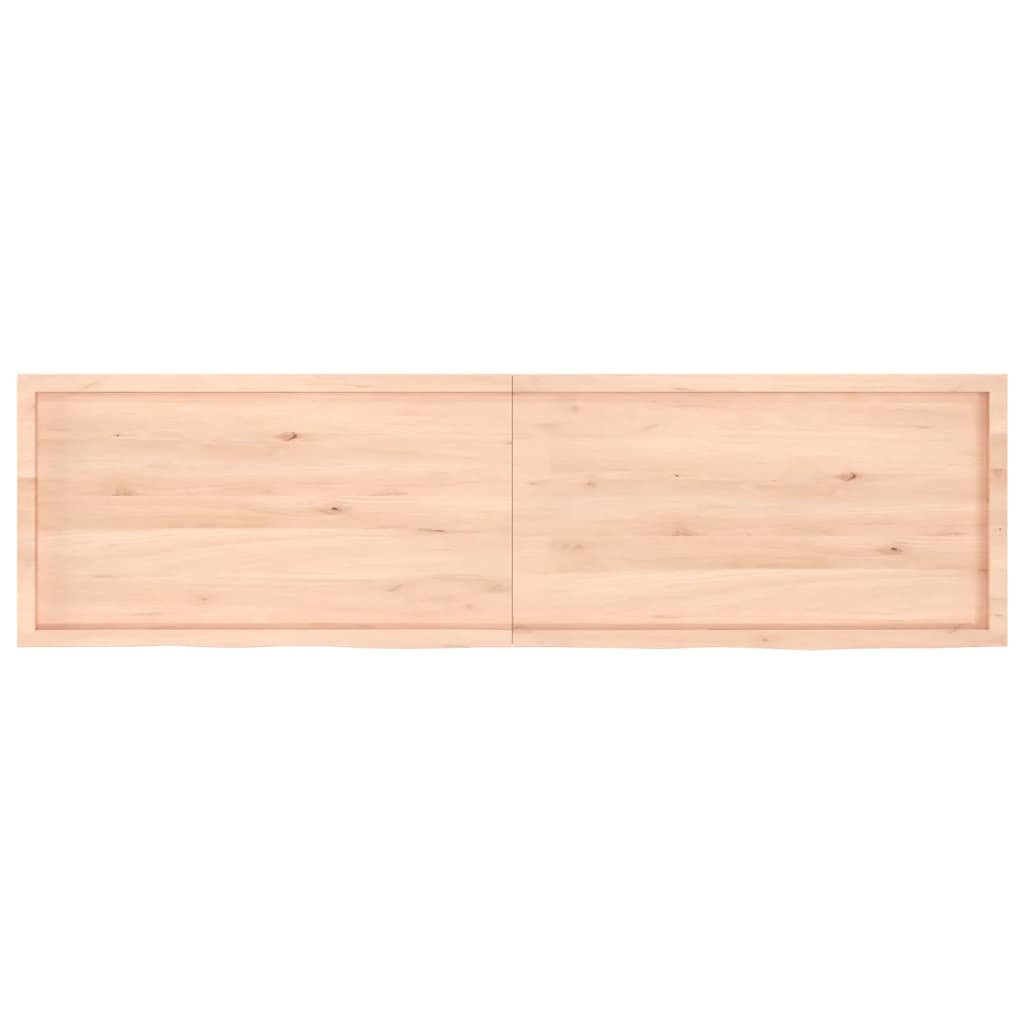 vidaXL Półka, 220x60x(2-6) cm, surowe lite drewno dębowe