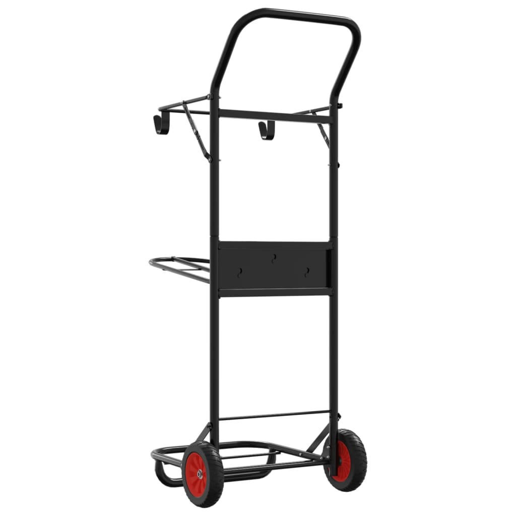 vidaXL Wózek na siodło, składany, czarny, stalowy