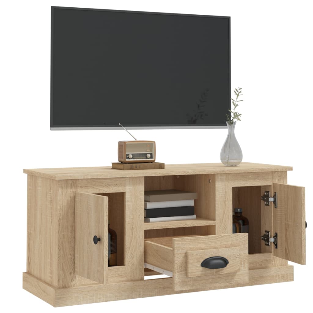 vidaXL Szafka pod TV dąb sonoma 100x35,5x45 cm materiał drewnopochodny