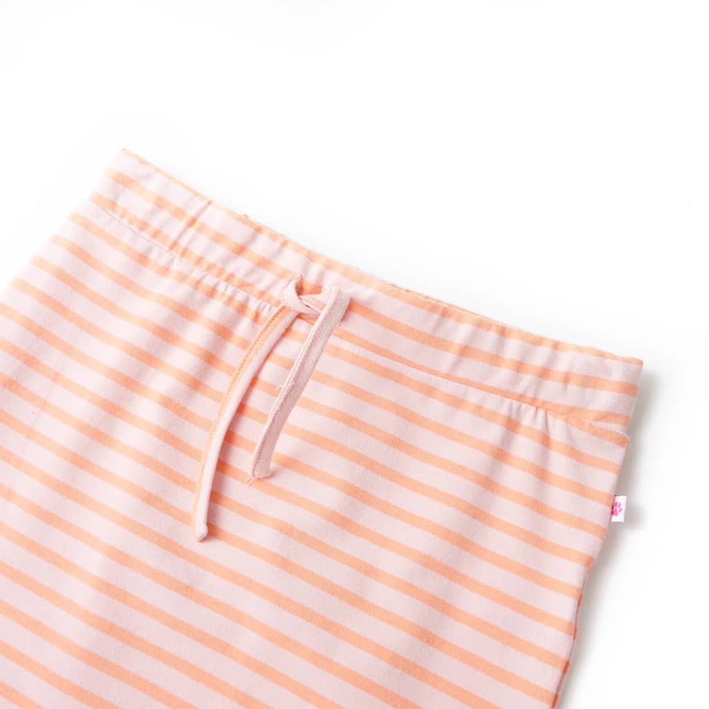 Dziecięca spódniczka w paski, prosty krój, różowa, 92