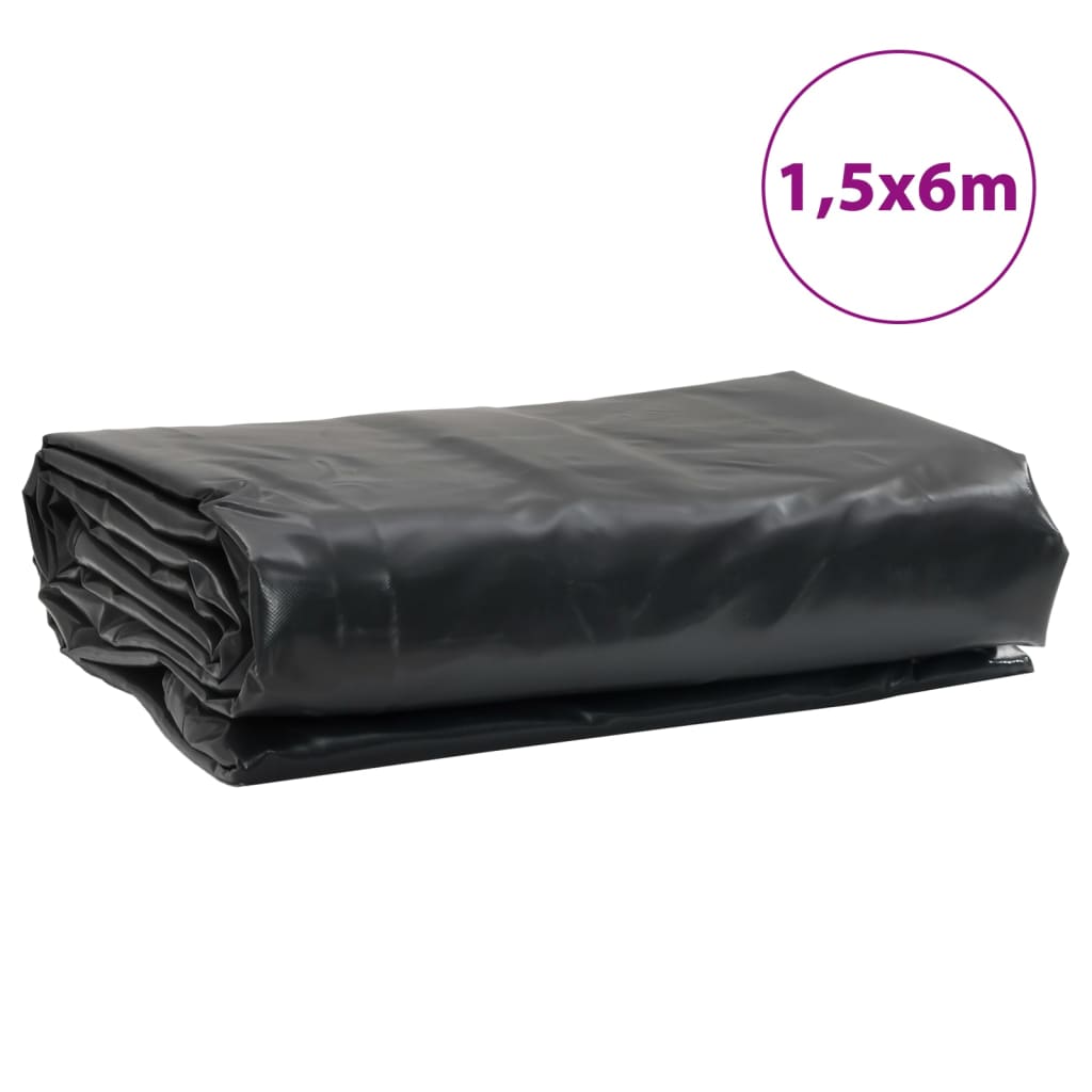 vidaXL Plandeka, antracytowa, 1,5x6 m, 650 g/m²