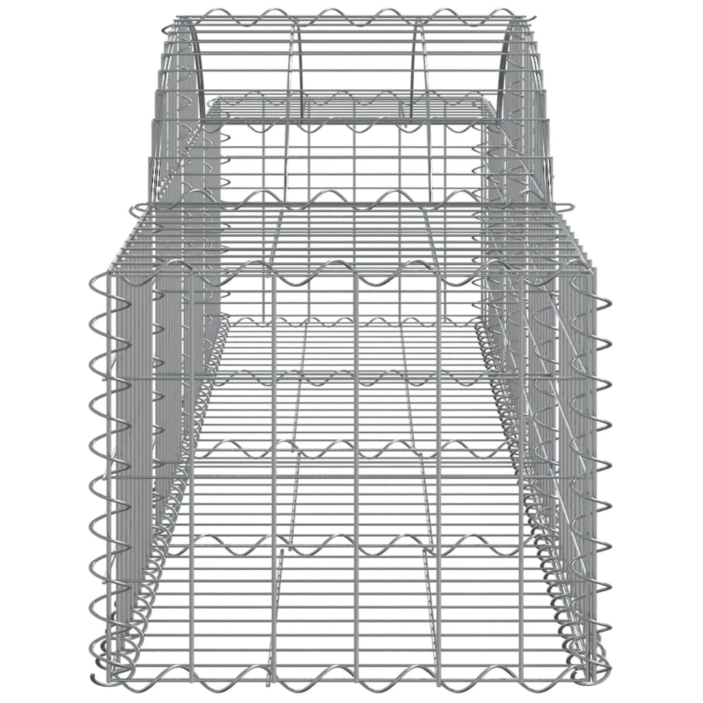 vidaXL Kosze gabionowe, 20 szt, 200x50x40/60 cm, galwanizowane żelazo