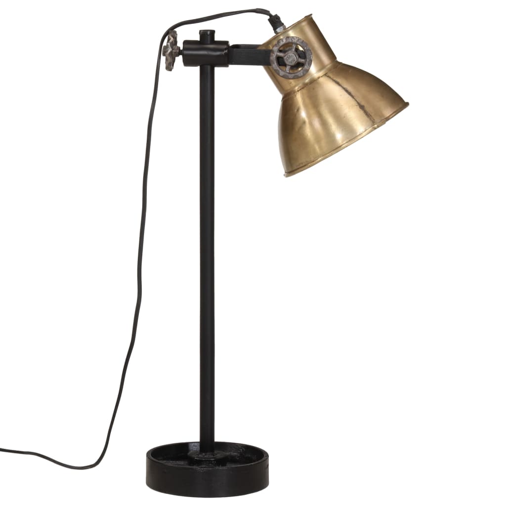 vidaXL Lampa stołowa, 25 W, antyczny mosiądz, 15x15x55 cm, E27