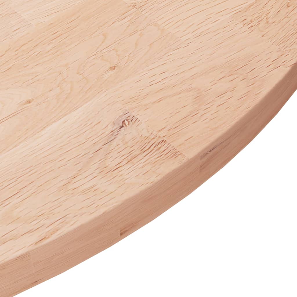 vidaXL Okrągły blat do stolika, Ø60x2,5 cm, surowe drewno dębowe