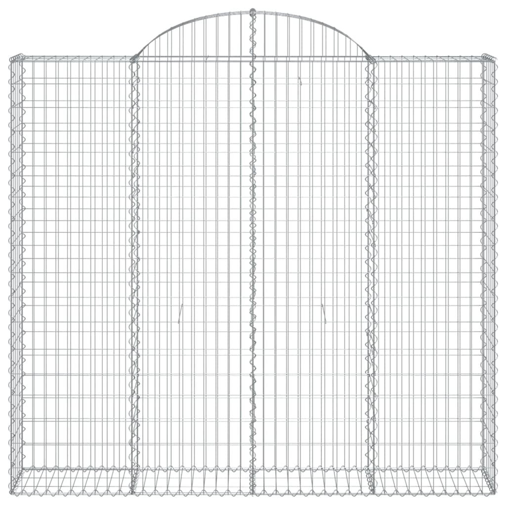 vidaXL Kosze gabionowe, 4 szt, 200x30x180/200 cm, galwanizowane żelazo