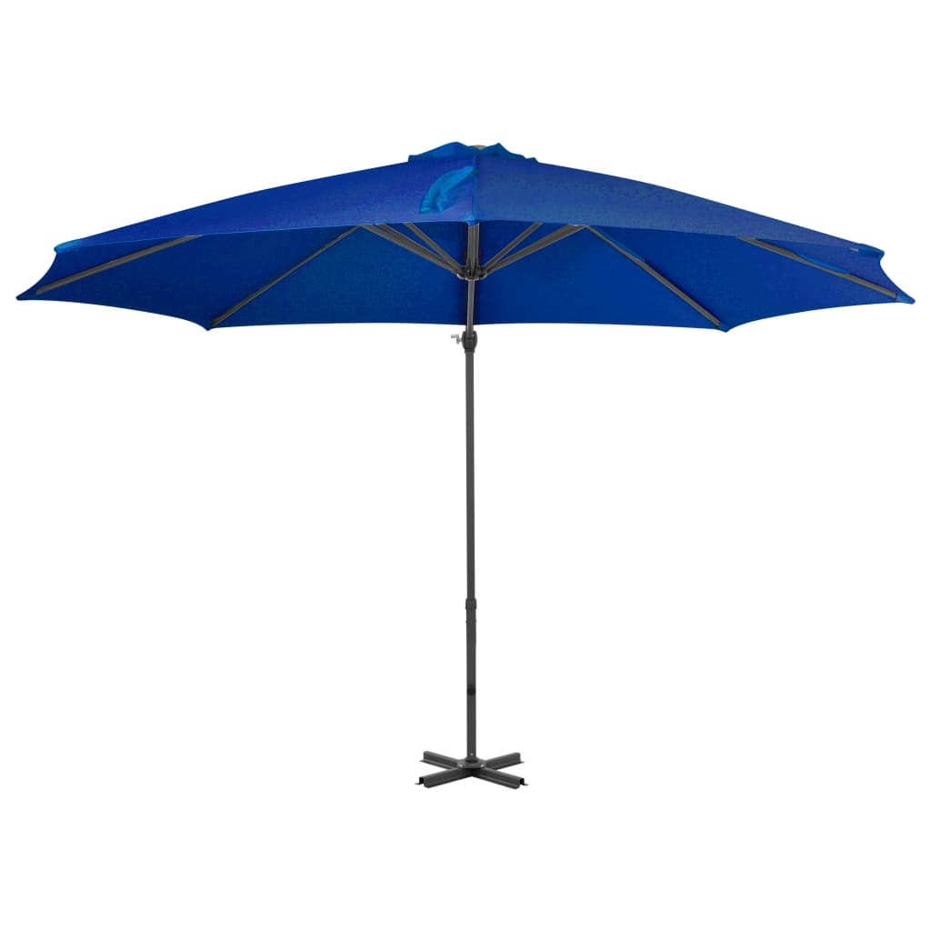 vidaXL Parasol wiszący z aluminiowym słupkiem, 300 cm, niebieski