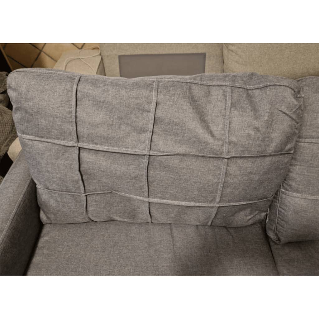 vidaXL Sofa 2-osobowa, jasnoszara, 140 cm, tkanina, klasa B