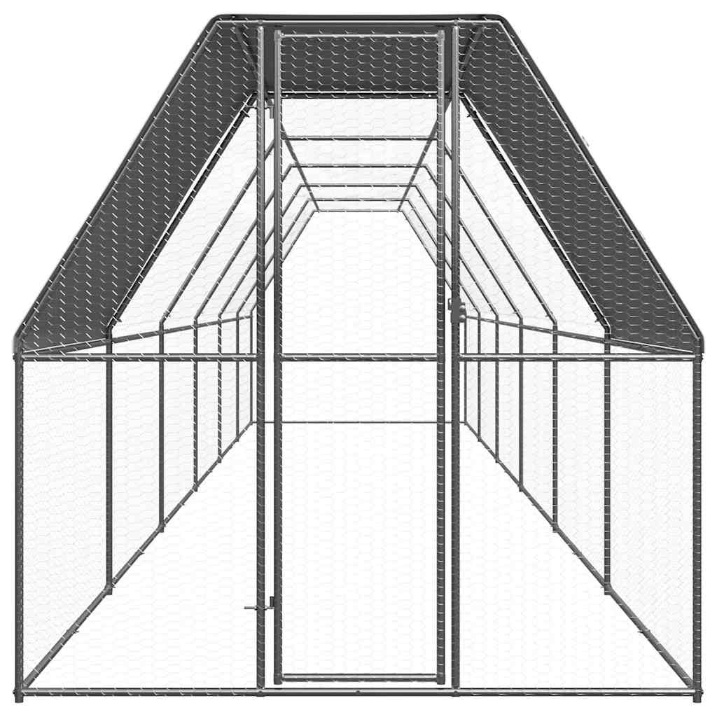 vidaXL Klatka dla kurcząt, 2x12x2 m, stal galwanizowana