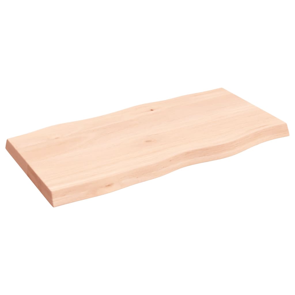 vidaXL Blat stołu, 100x50x(2-6)cm surowy, lity dąb naturalną krawędzią