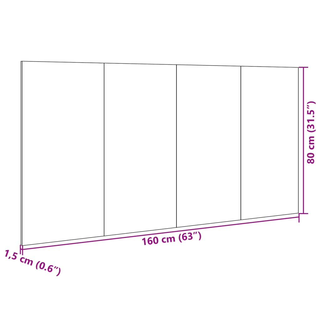 vidaXL Wezgłowie łóżka z szafkami, brązowy dąb, 160 cm