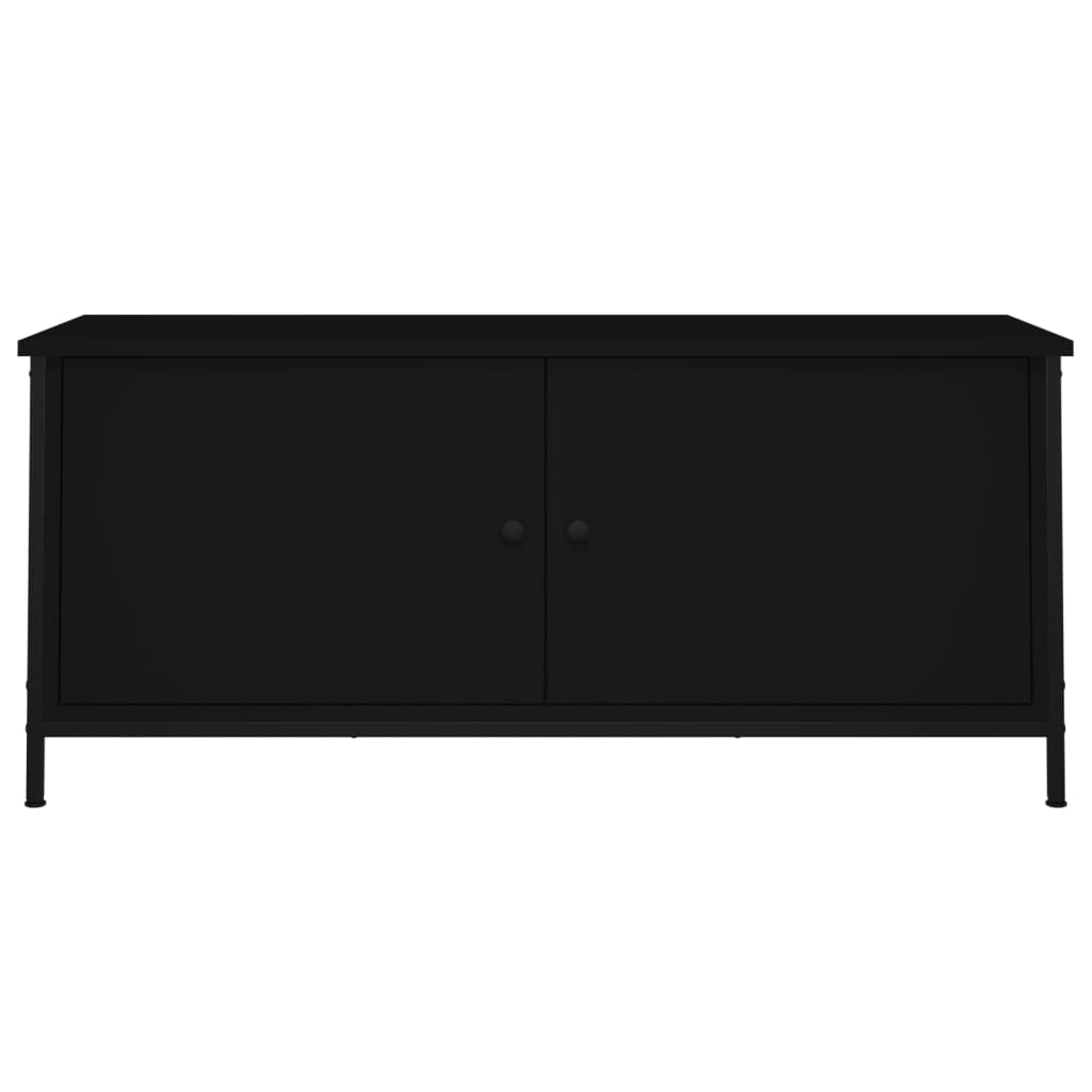 vidaXL Szafka pod TV, czarna, 102x35x45 cm, materiał drewnopochodny