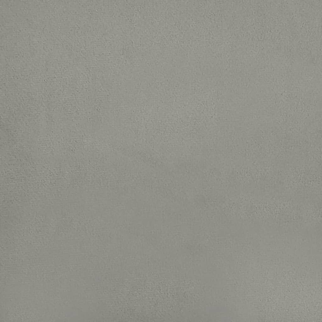 vidaXL Zagłówek uszak, jasnoszary, 183x23x118/128 cm, aksamit