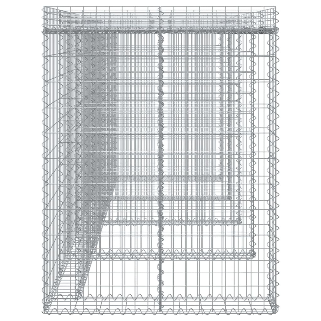 vidaXL Obudowa gabionowa do kosza na śmieci, 350x91x120 cm