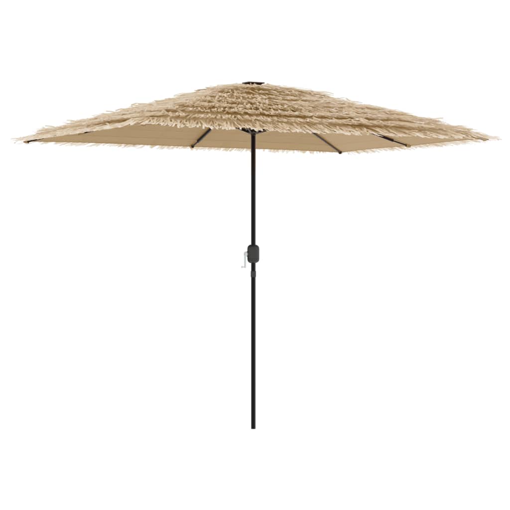 vidaXL Parasol ogrodowy na stalowym słupku, brązowy, 300x200x250 cm