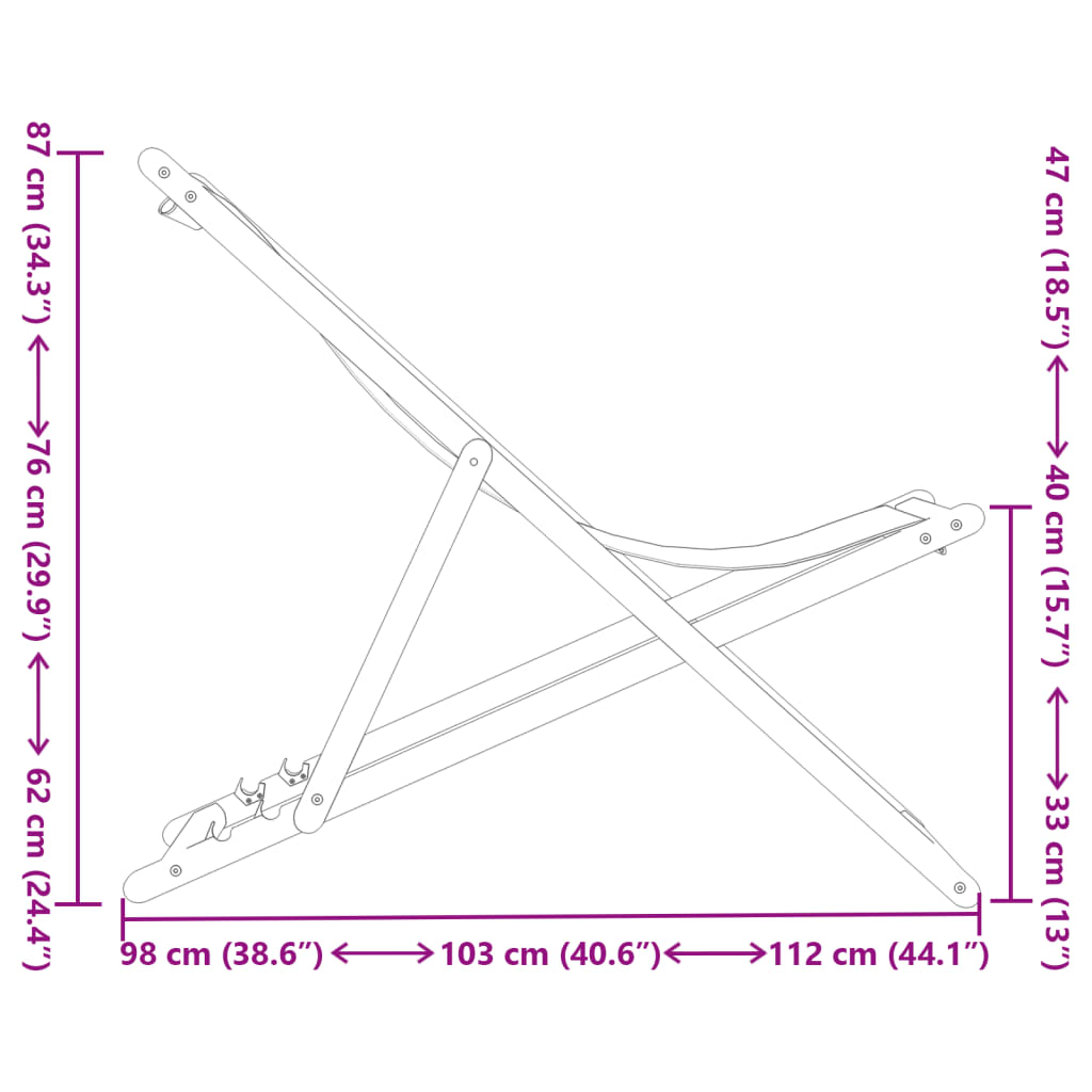 vidaXL Składane krzesło plażowe, wzór w liście, eukaliptus i tkanina