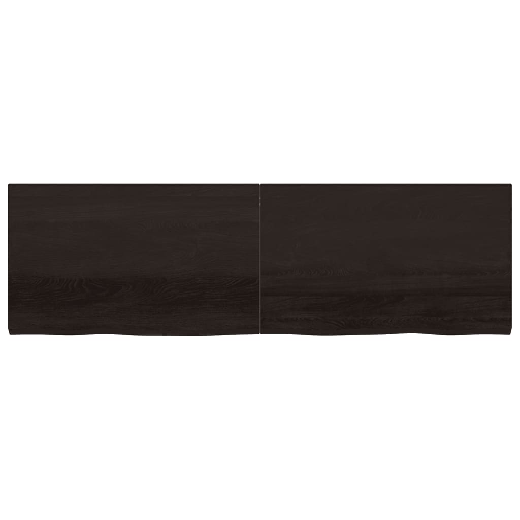 vidaXL Blat do łazienki, ciemnobrązowy, 200x60x(2-4) cm, lite drewno