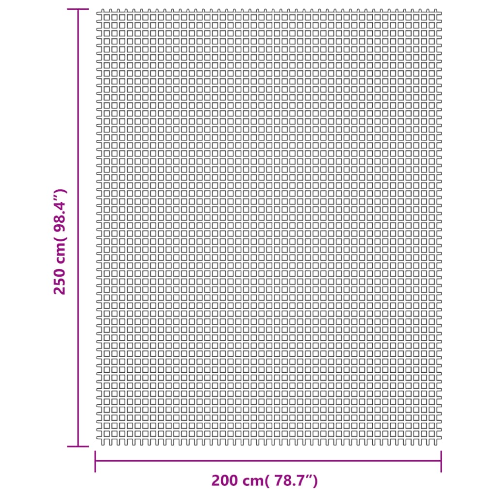 vidaXL Mata podłogowa na kemping, kremowa, 2,5x2 m