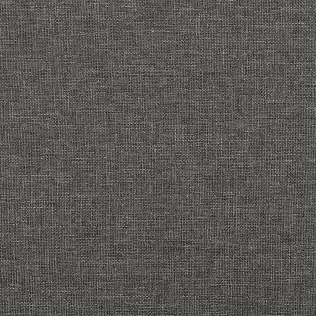 vidaXL Rama łóżka z wezgłowiem, ciemnoszara, 120x190 cm, tkanina