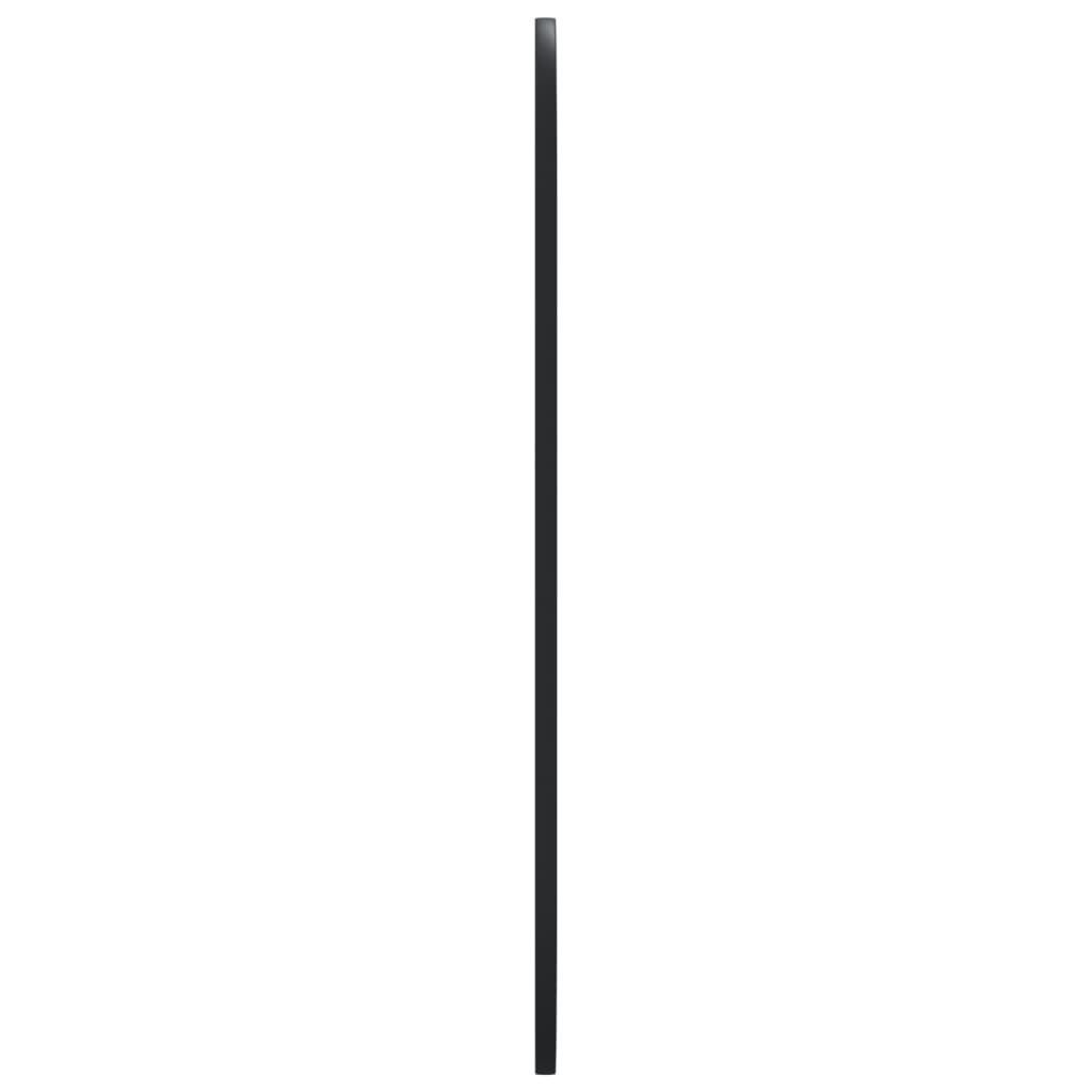 vidaXL Lustro ścienne, czarne, 45x100 cm, owalne