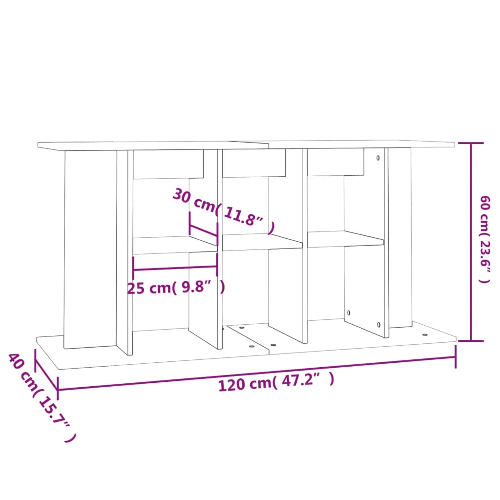 vidaXL Szafka pod akwarium, dąb sonoma, 120x40x60 cm