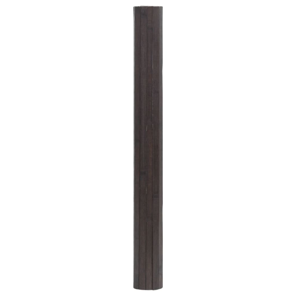 vidaXL Dywan prostokątny, ciemnobrązowy, 100x200 cm, bambusowy