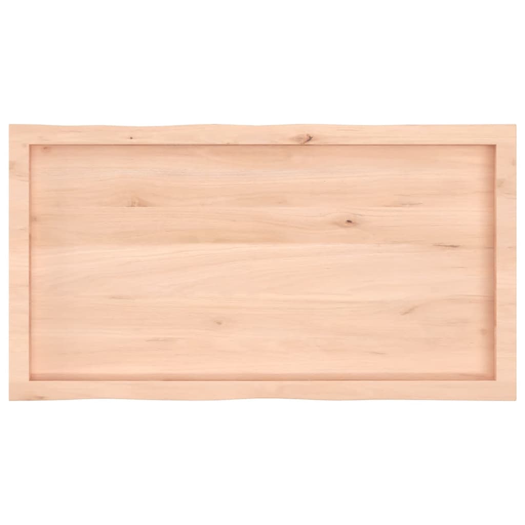 vidaXL Blat stołu, 100x50x(2-6)cm surowy, lity dąb naturalną krawędzią