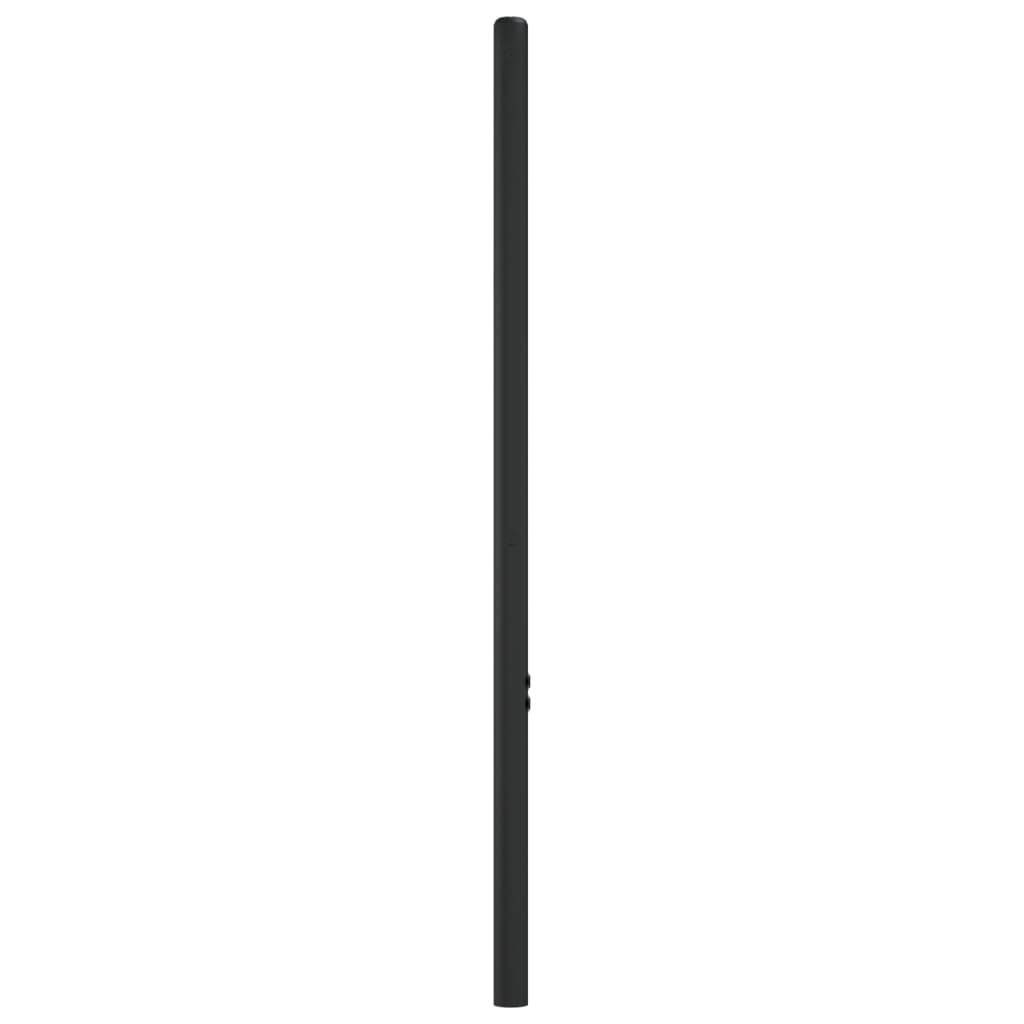 vidaXL Metalowe wezgłowie, czarne, 90 cm