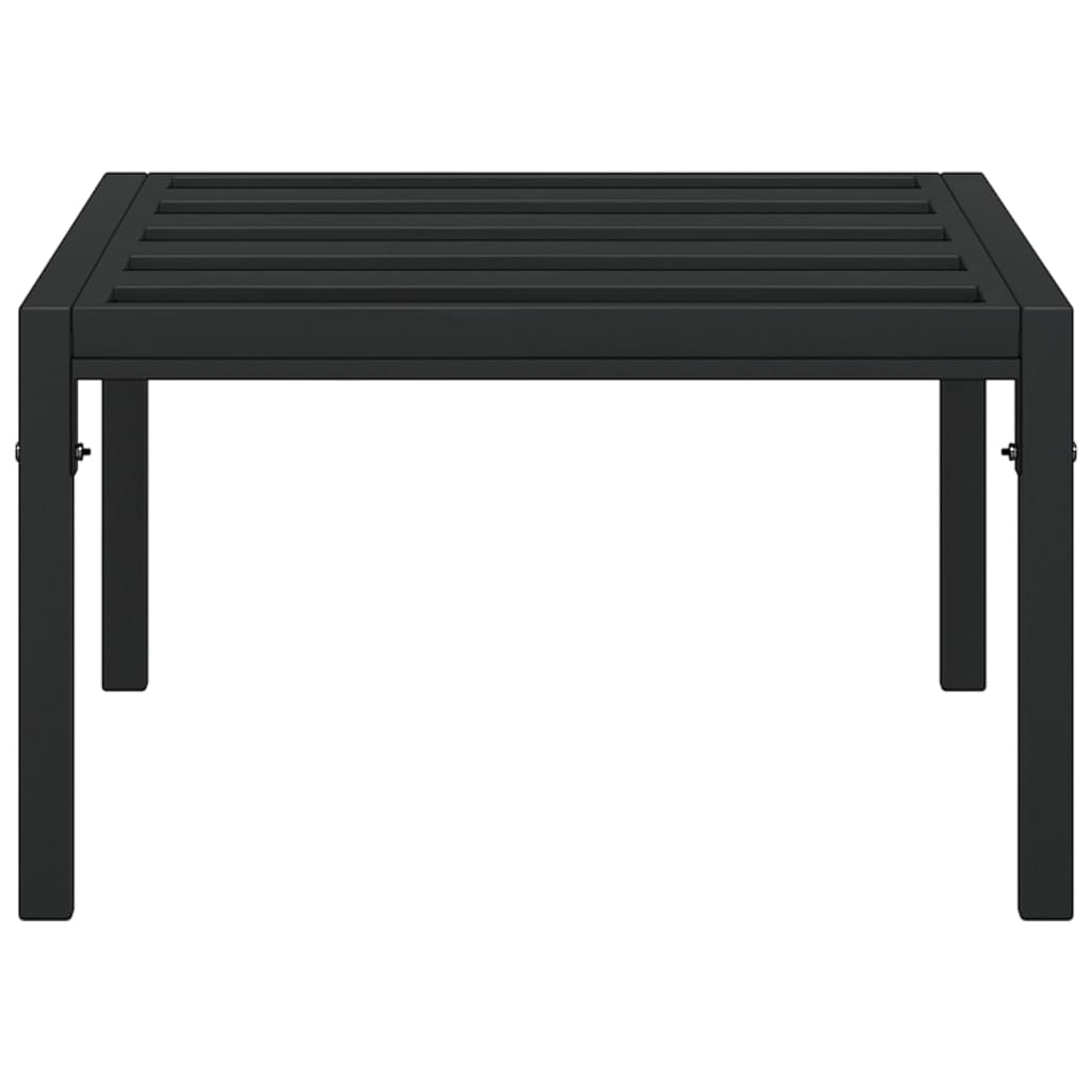 vidaXL Ogrodowy stolik kawowy, czarny, 60x60x35 cm, stal