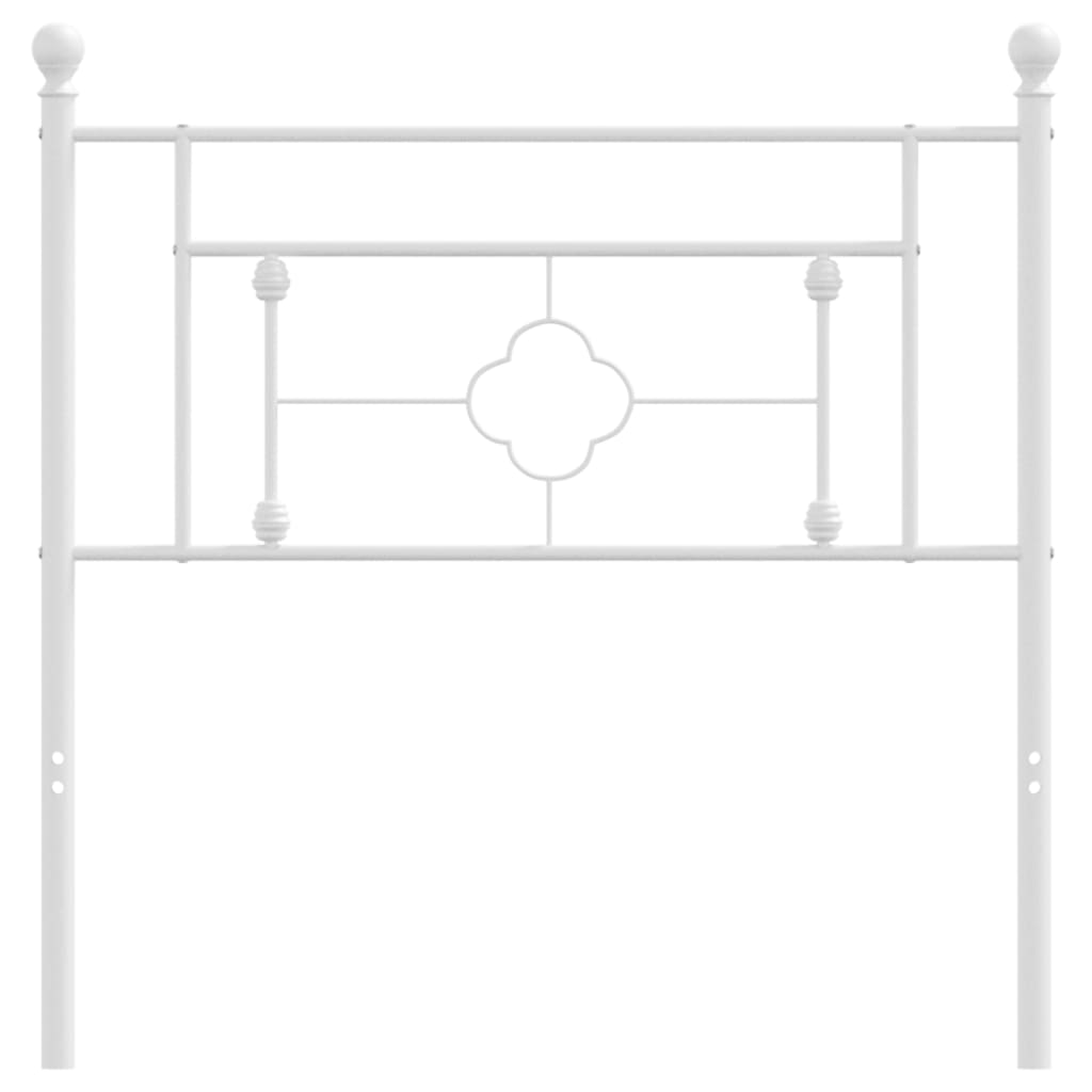 vidaXL Metalowe wezgłowie, białe, 100 cm