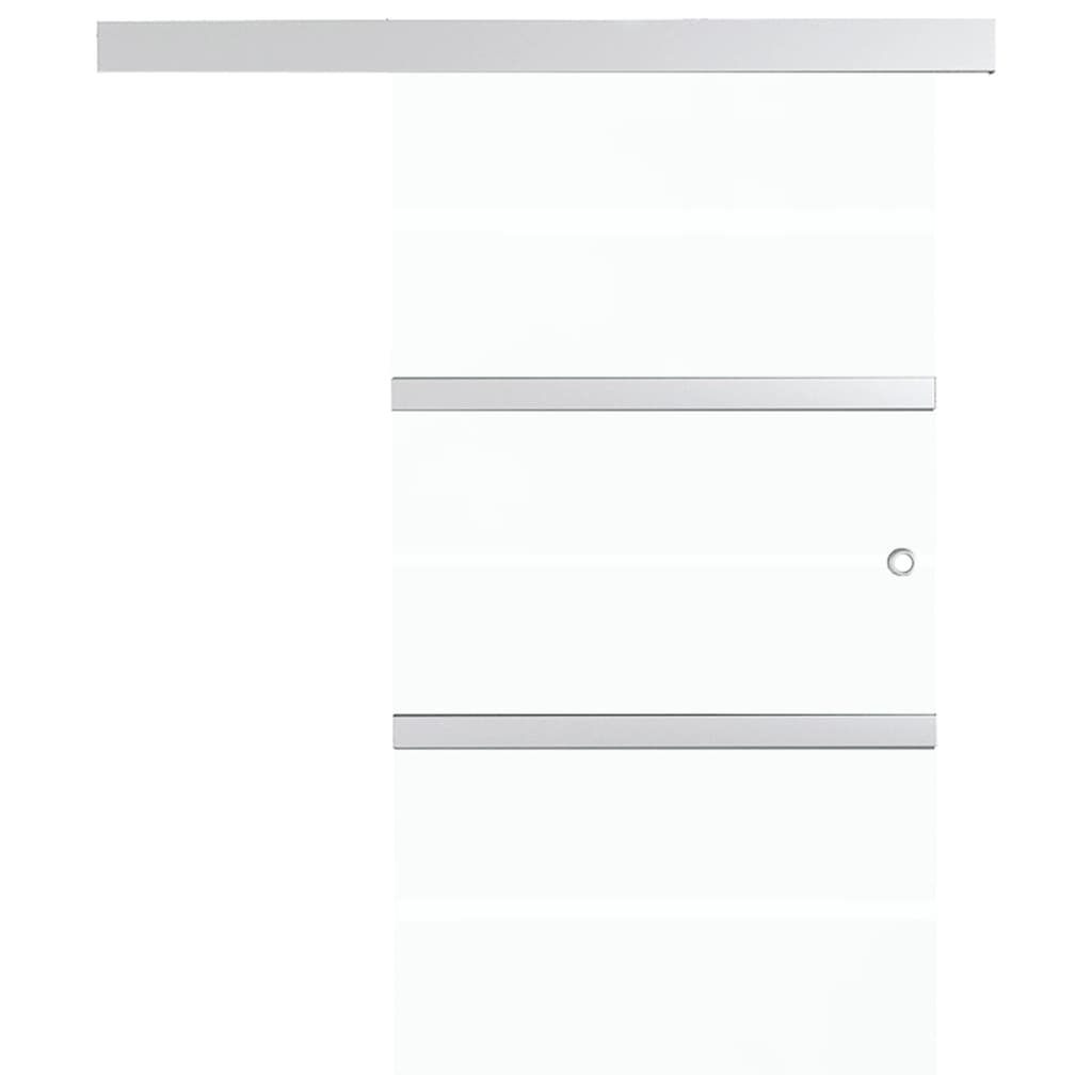 vidaXL Drzwi przesuwne, szkło ESG i aluminium, 102,5x205 cm, srebrne