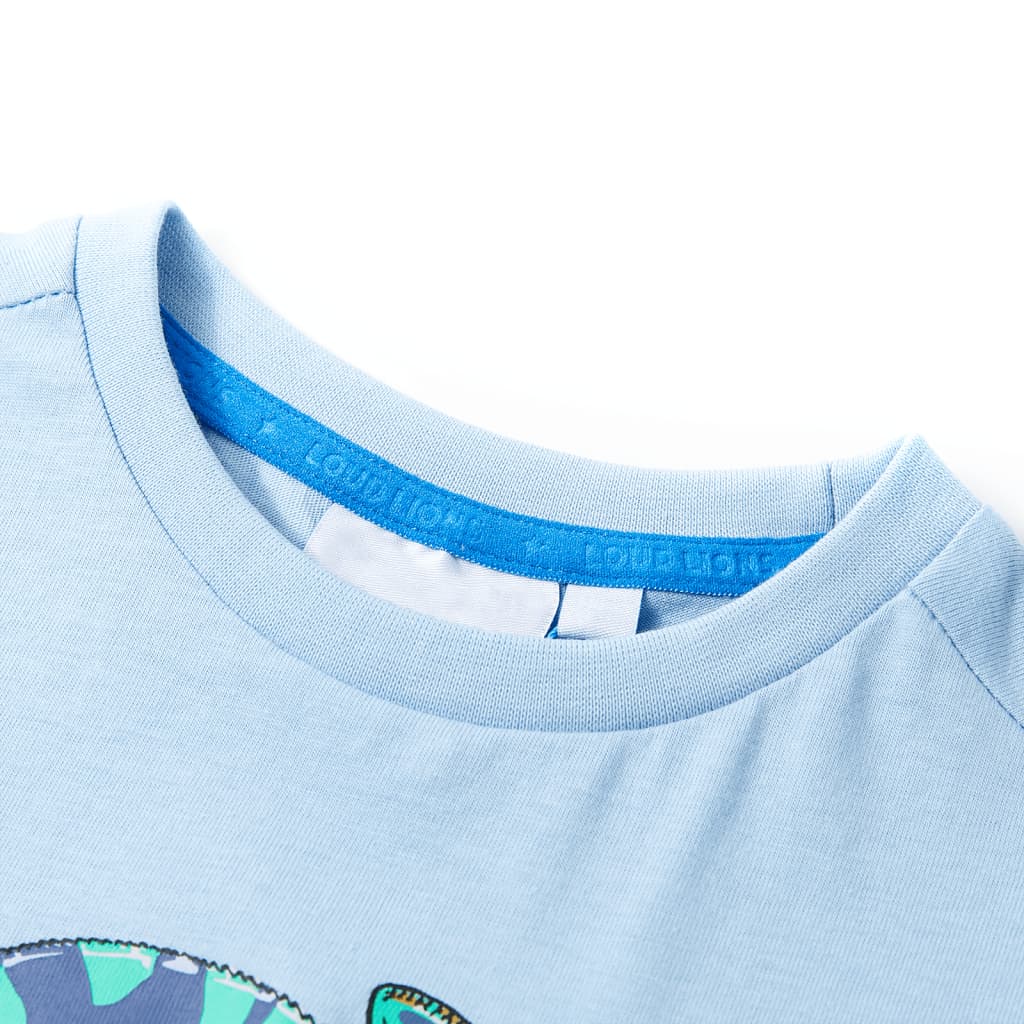Koszulka dziecięca z krótkimi rękawami, jasnoniebieska, 116